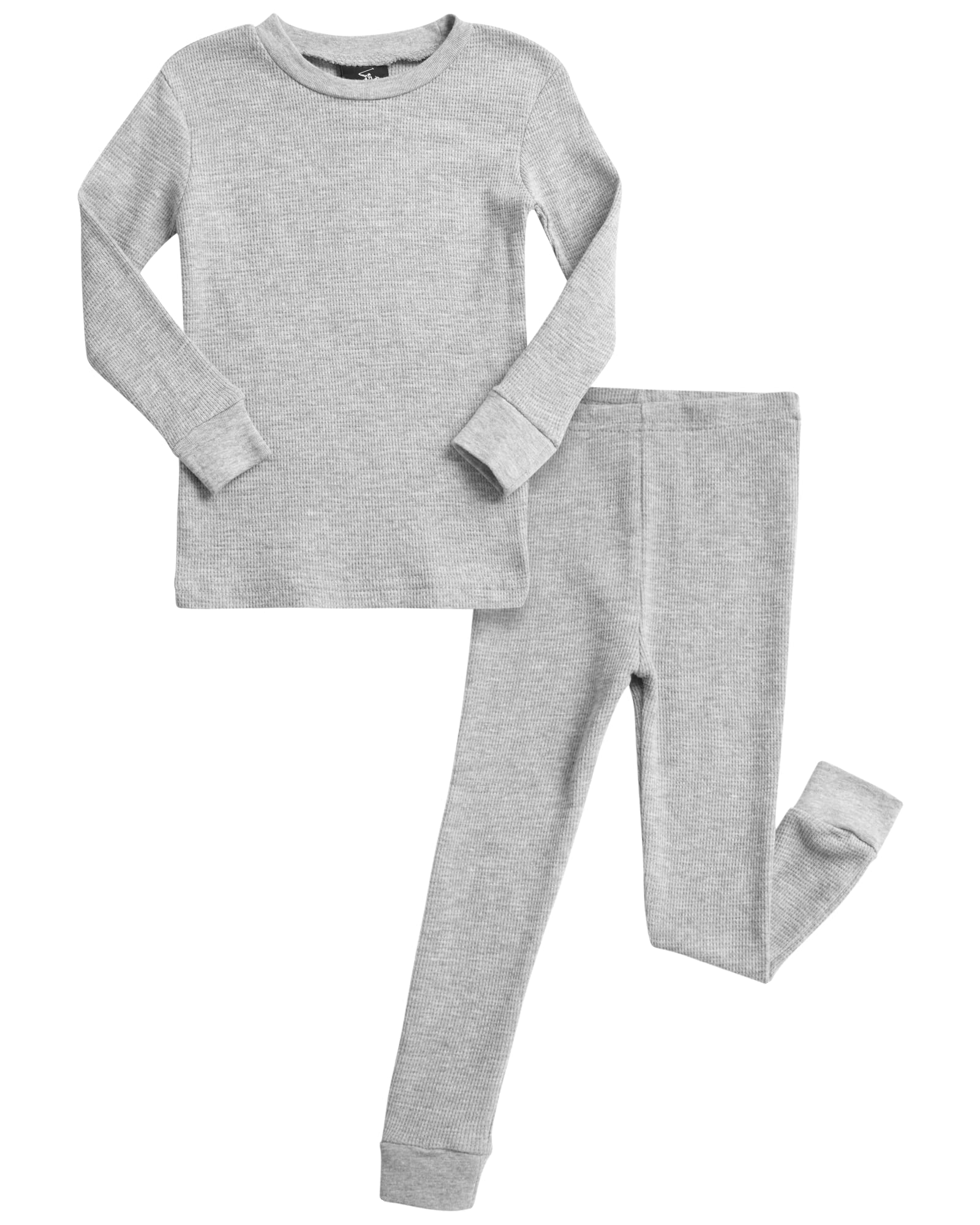 Beverly Hills Polo Club Baby Boys' Thermal Underwear Set - 2 Piece Waffle Knit Top & Long John Pajamas for Infants & Toddlers - Warm Winter Sleepwear & Layering Outfits for Cold Weather