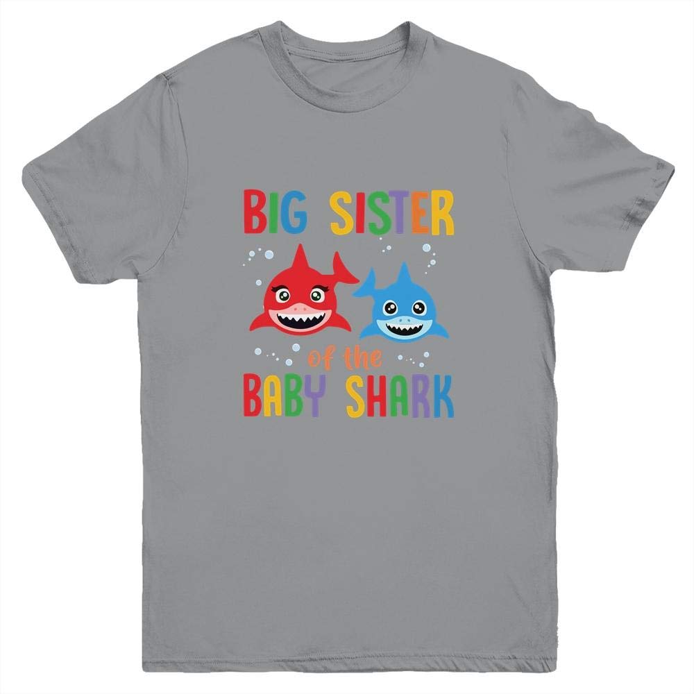 Baby Shark Sister Birthday Shirt for Kids - Cute Short Sleeve T-Shirt for Girls - Perfect for Birthday Parties, Family Events & Shark Theme Outfits