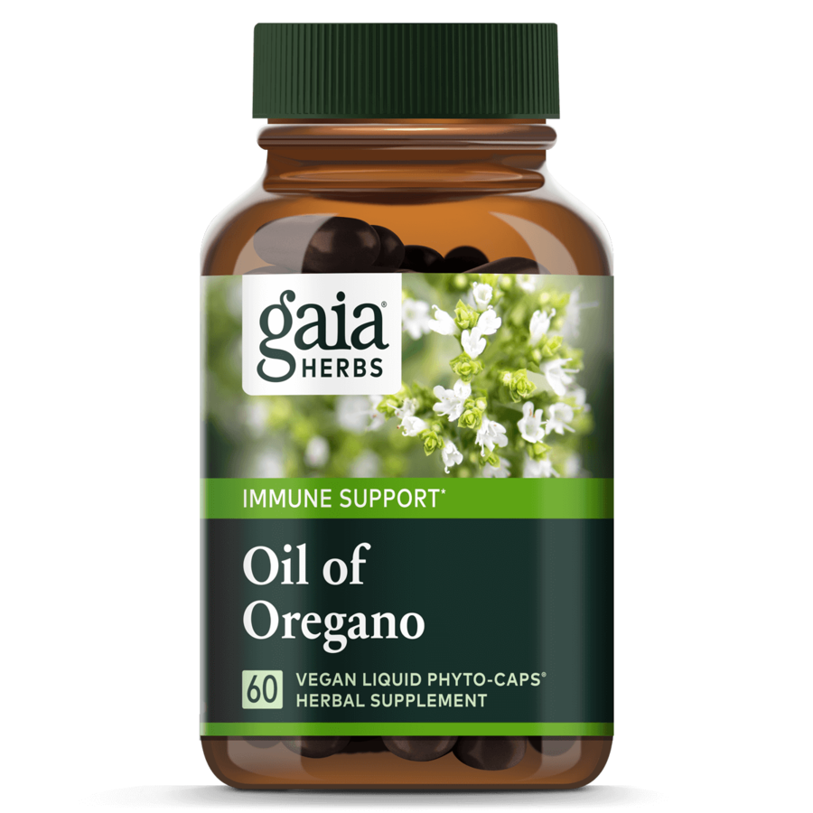 Gaia Oil of Oregano 60 Softgels - Immune Support Supplement for Cold & Flu Season - Boost Wellness at Home, Work & Travel