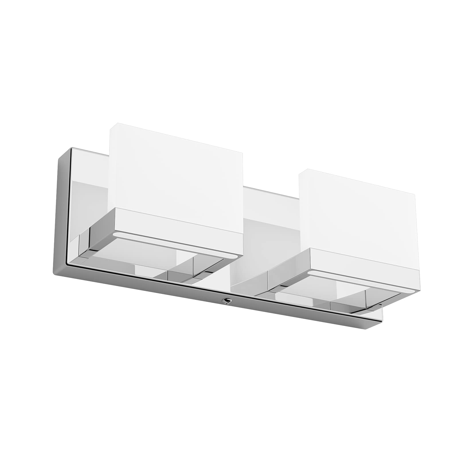 Tipace 2-Light Modern Chrome LED Vanity Light - Bathroom Wall Sconce with Up/Down Lighting - 6000K White Light Fixture for Mirror Illumination - Perfect for Bathroom, Powder Room & Dressing Area Makeup Lighting