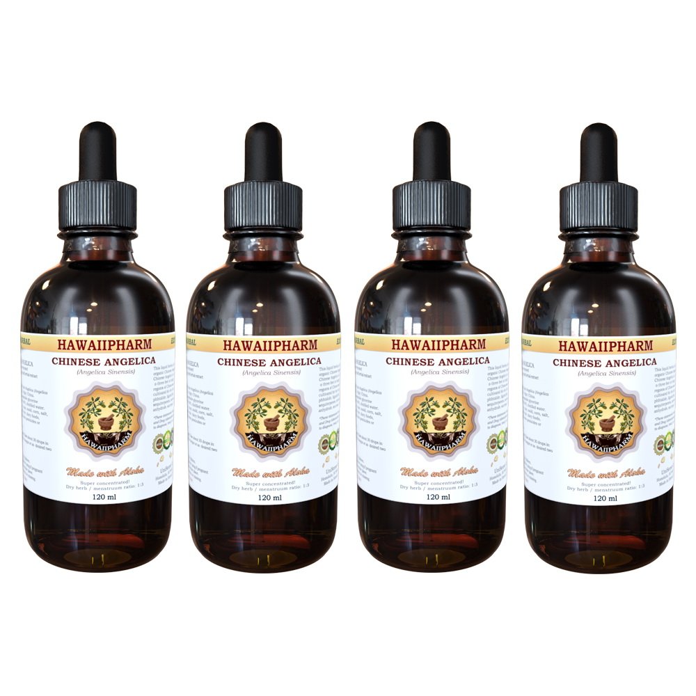 Organic Dong Quai Liquid Extract - Angelica Sinensis Root Tincture Supplement (4x4 oz) | Herbal Support for Women's Health, Menstrual Comfort & Natural Wellness