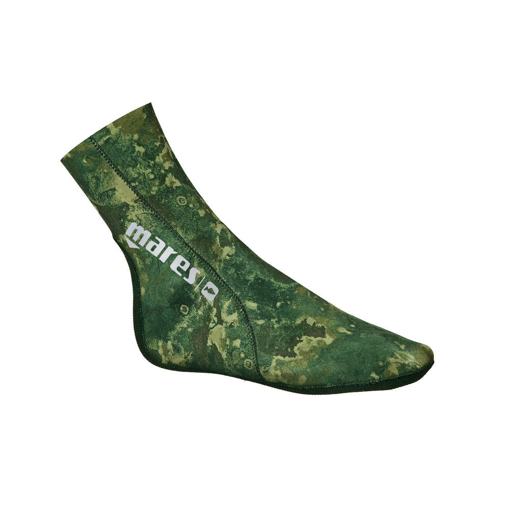 Mares Camo Green 30 Free Diving Socks 3mm Neoprene - Warm & Comfortable for Scuba Diving, Snorkeling & Water Sports - Clearance Sale