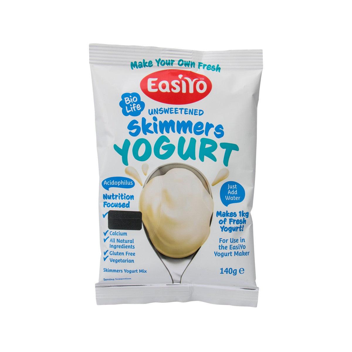 EASIYO Skimmers Unsweetened Yogurt Base (140g) - Low Fat Yogurt Starter for Homemade Yogurt, Smoothies & Healthy Breakfast - Perfect for Keto, Paleo & Vegan Diets