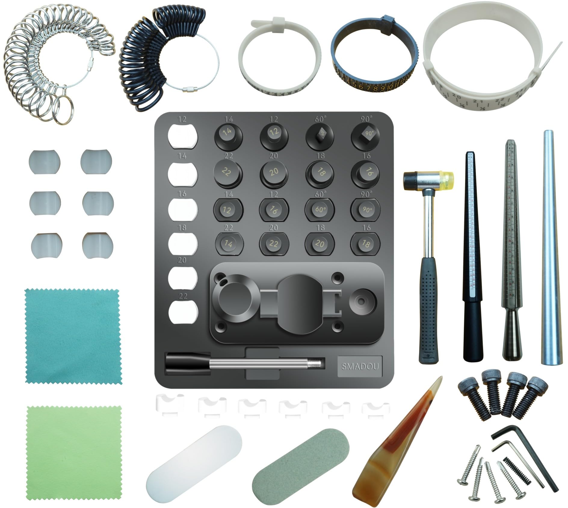 SMADOU Professional Ring Bending Tool Kit - Jewelry Making Pliers with Nylon Dies for Soft Metals (Gold, Silver, Copper) - Perfect for DIY Ring Crafting, Jewelry Repair & Metalworking Projects