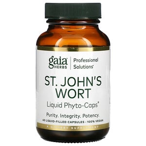 Gaia Herbs St. John's Wort Supplement - 60 Vegan Capsules for Mood Support & Emotional Balance - Natural Stress Relief for Daily Wellness & Relaxation