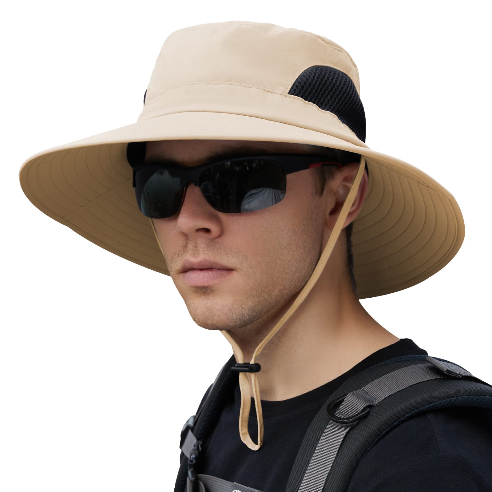 Dukars Unisex Wide Brim Sun Hat UPF 50+ - Waterproof Boonie Hat for Summer Outdoor UV Protection - Perfect for Beach, Hiking, Fishing, and Gardening