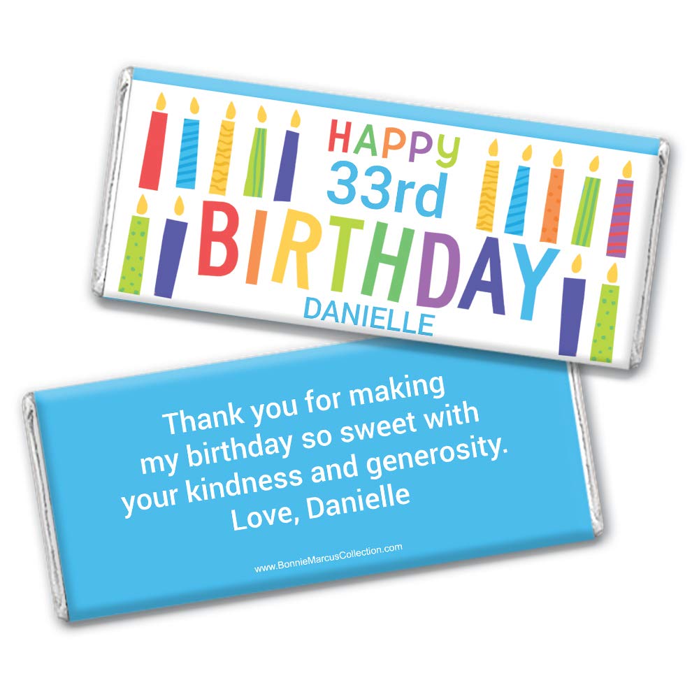 Personalized Chocolate Bar Favors for Birthday Parties - 36 Custom Candy Bars with Free Cold Packaging - Perfect for Party Favors, Wedding Gifts & Special Events