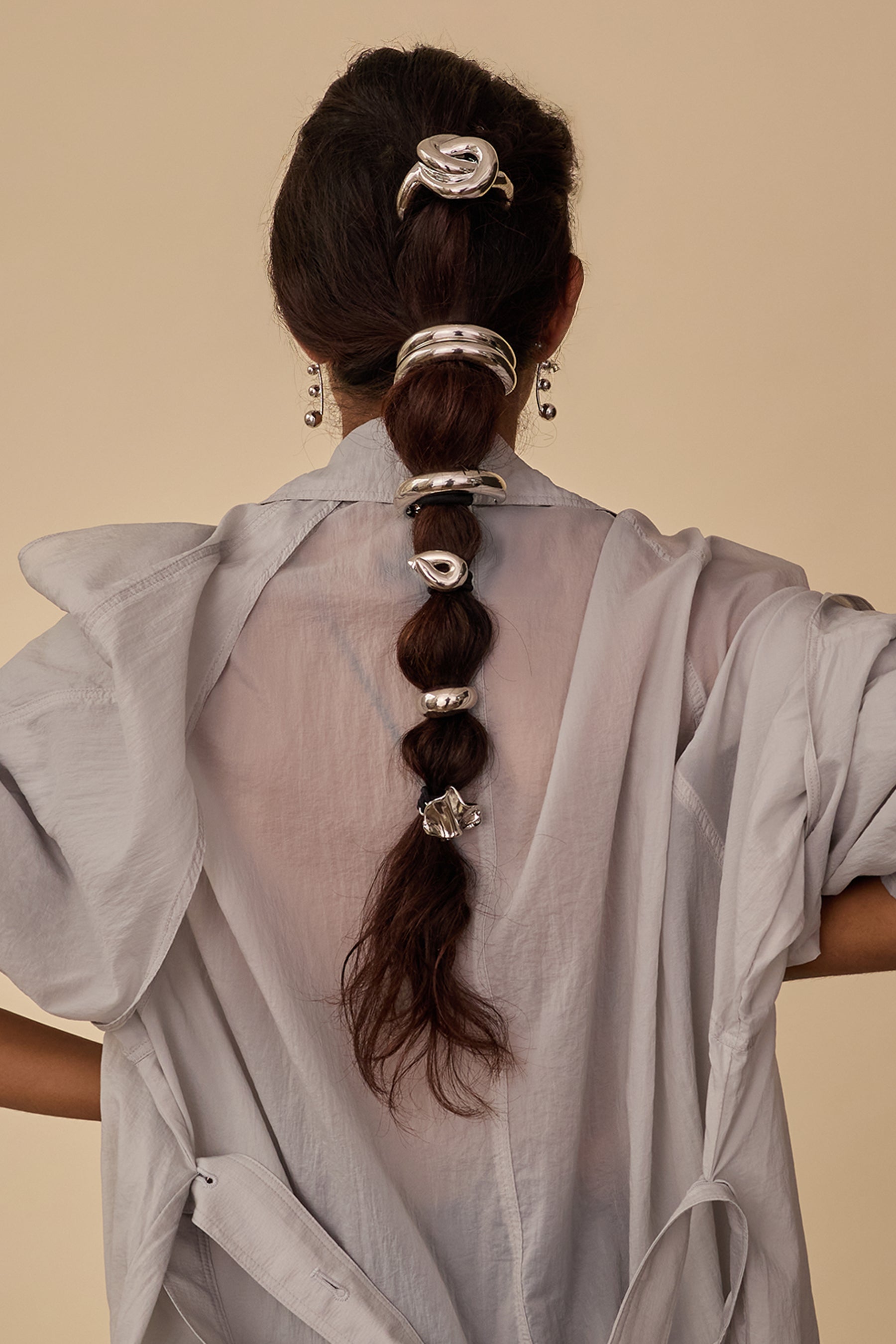 Glossy Knot Pony Cuff Bracelet - Elegant Hair Accessory for Women & Girls | Perfect for Weddings, Parties & Everyday Style