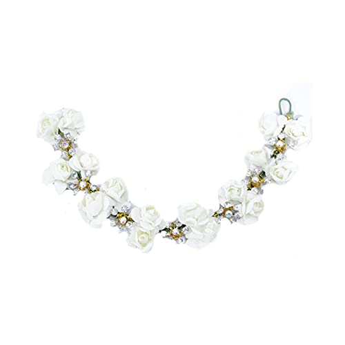 Iyaan White Bridal Hair Flower Gajra for Women & Girls - Perfect for Weddings, Parties & Indian Traditional Events