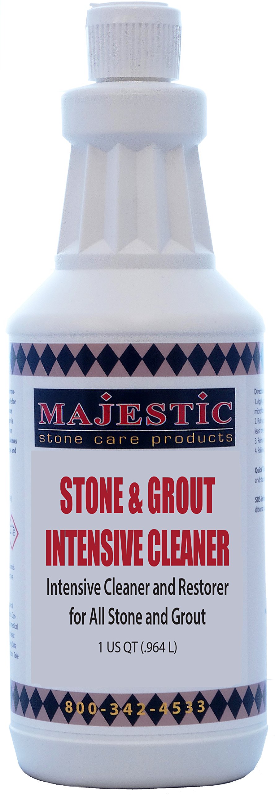 Stone & Grout Deep Cleaning Solution - Powerful Stain Remover for Tile, Bathroom & Kitchen Surfaces - Ideal for Home, Commercial & DIY Cleaning Projects