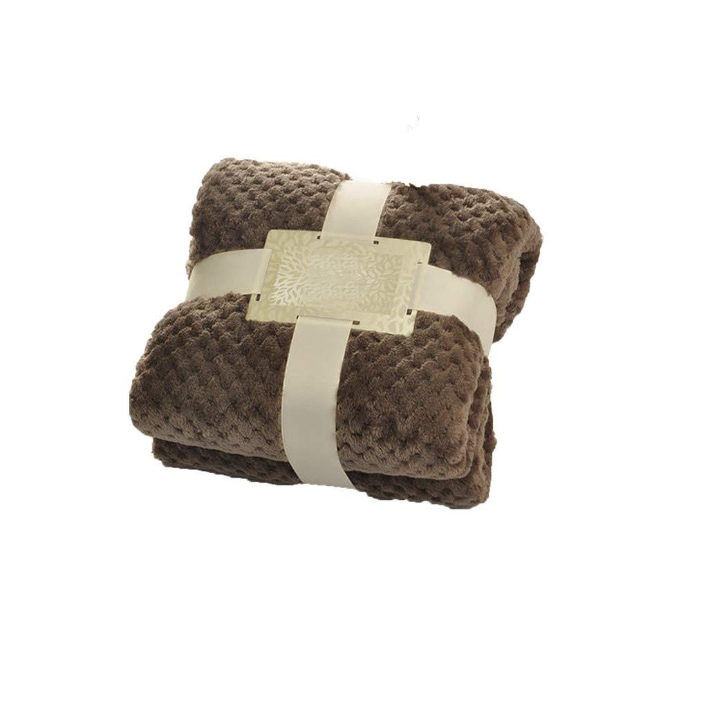 Premium Flannel Fleece Blanket - Ultra Soft & Warm Twin Size Throw - 200x230cm Microfiber Fuzzy Blanket for Cozy Comfort (Brown) - Perfect for Bed, Sofa, and Winter Nights
