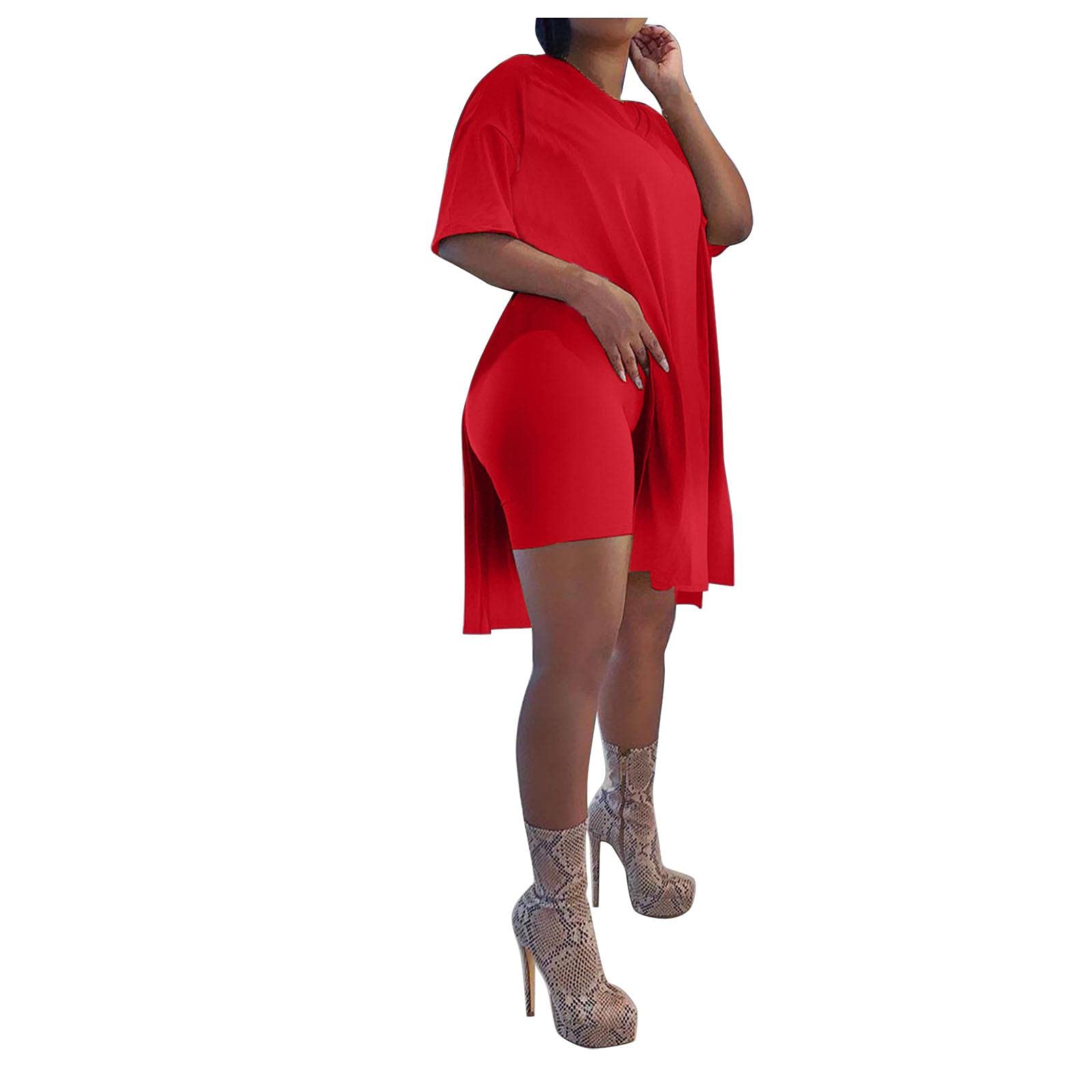 Women's Workout Set - Oversized Blouse & Leggings for Gym & Casual Wear