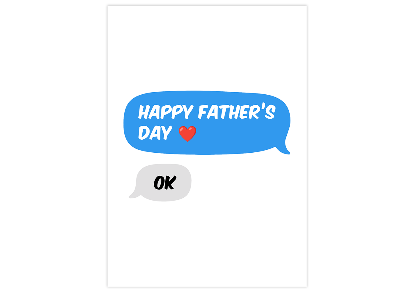 OK Text Message Father's Day Card - Funny & Unique Greeting Card for Dad - Perfect for Birthday, Anniversary & Special Occasions