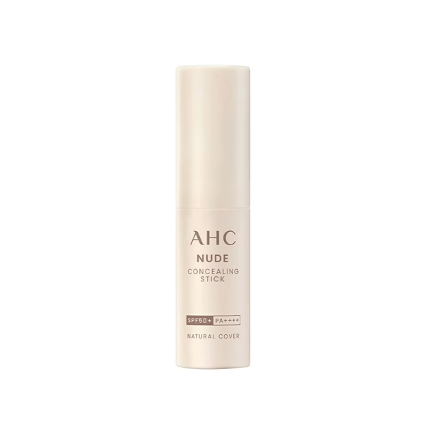 AHC Nude Concealing Stick SPF 50+ PA++++ 10g - Full Coverage Concealer for Dark Circles & Blemishes, Waterproof & Long Lasting - Perfect for Daily Makeup & Outdoor Activities