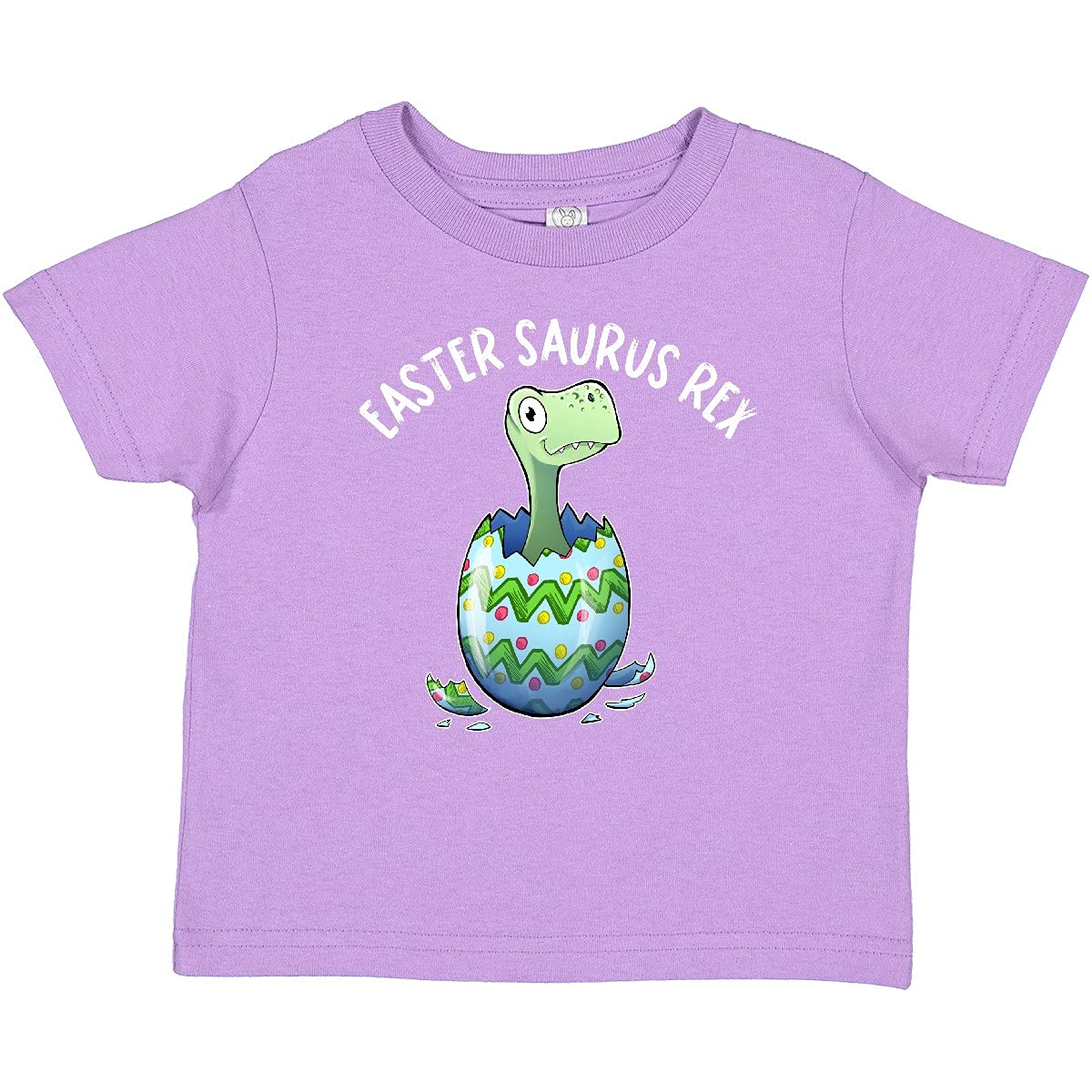 Inktastic Easter Saurus Rex Dinosaur Hatching Easter Egg Baby T-Shirt - Cute Dino Graphic Tee for Boys & Girls - Perfect for Easter Celebrations, Birthday Parties & Family Photos