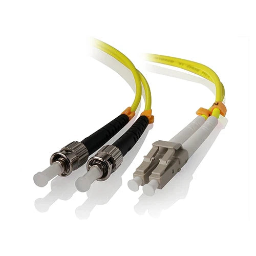 1m LC to ST Single Mode Duplex LSZH Fiber Optic Cable 9/125 OS1 - High Speed Data Transmission for Home/Office Network, CCTV & Telecom Systems