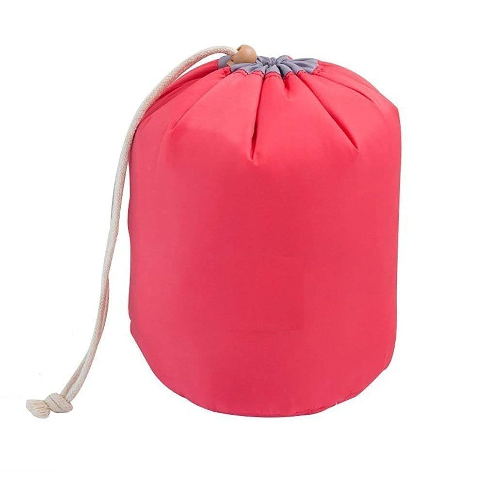 **Waterproof Round Cosmetic Makeup Bag – Drawstring Travel Toiletry Organizer Pouch for Makeup, Skincare & Jewelry Storage – Perfect for Travel, Gym & Daily Use**