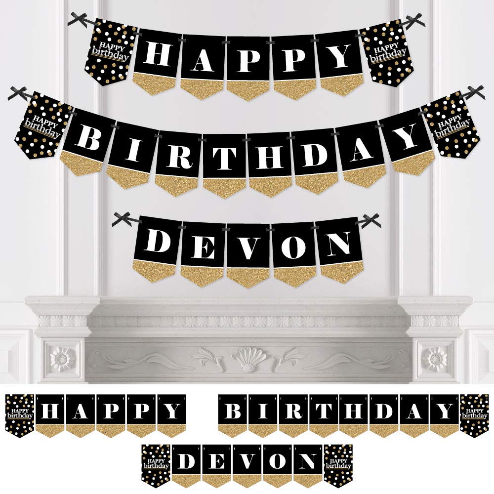 Personalized Happy Birthday Banner - Custom Name Party Bunting & Decorations for Adults - Perfect for Birthday Parties, Anniversaries & Special Celebrations