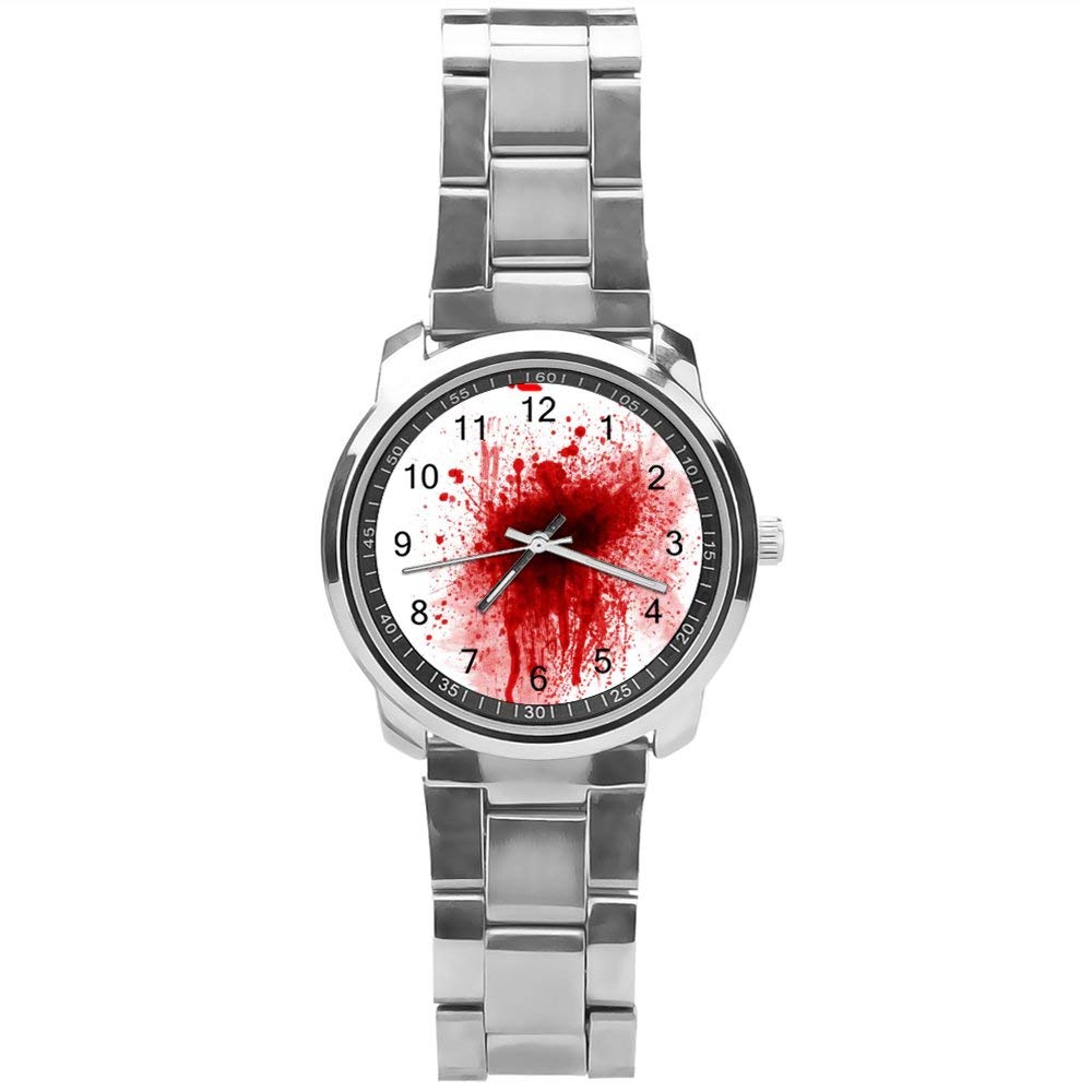 Yolocal Horror Watch - Analog Wristwatch with Stainless Steel Band for Boys & Men - Perfect for Halloween Costumes, Cosplay, and Horror Theme Parties