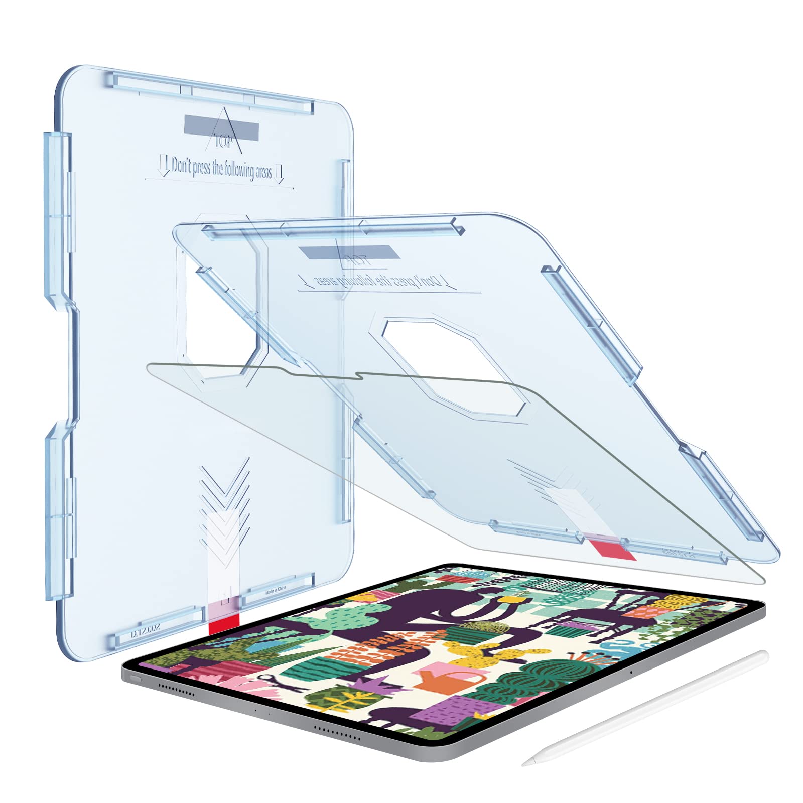 Bioton Silkfeel Matte Glass Screen Protector for iPad Pro 11 inch (2022/2021/2020/2018) & iPad Air 5th/4th Gen 10.9 inch - Anti-Glare, Auto Alignment Kit - Perfect for Office, Reading & Outdoor Use