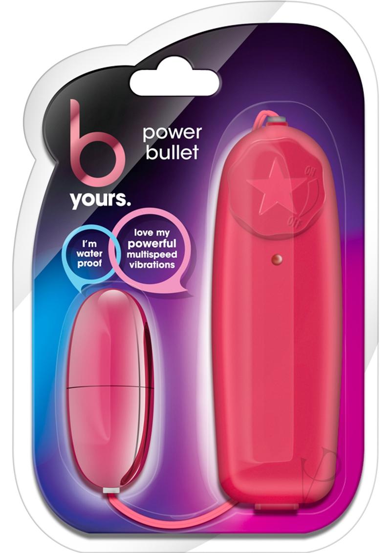 B Yours Power Bullet Vibrator with Wired Remote Control - Cerise Pink | Rechargeable Personal Massager for Women | Perfect for Couples Play & Solo Pleasure