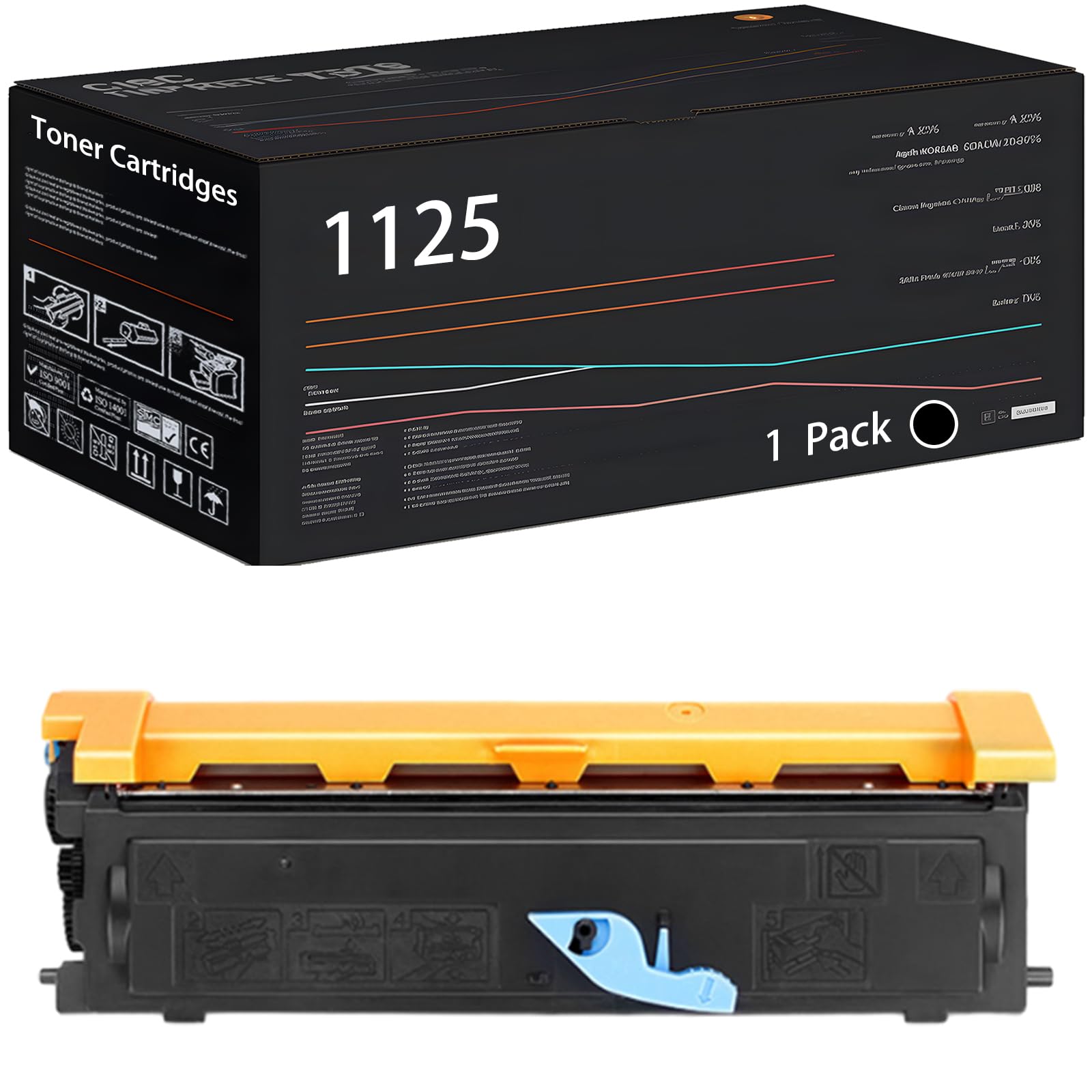 High Yield 1125 Toner Cartridge Compatible for Dell Mono Laser MFP 1125 Printer - 7000 Page Capacity (Black) | Ideal for Office Printing & Bulk Document Production