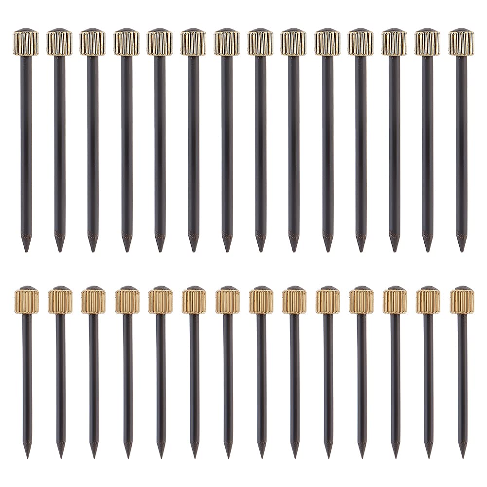 UNICRAFTALE 100-Piece Black Iron Picture Hanging Nails Kit - 25mm & 35mm Flat Head Nails for Wooden & Drywall - Perfect for Hanging Frames, Mirrors, and Wall Decor