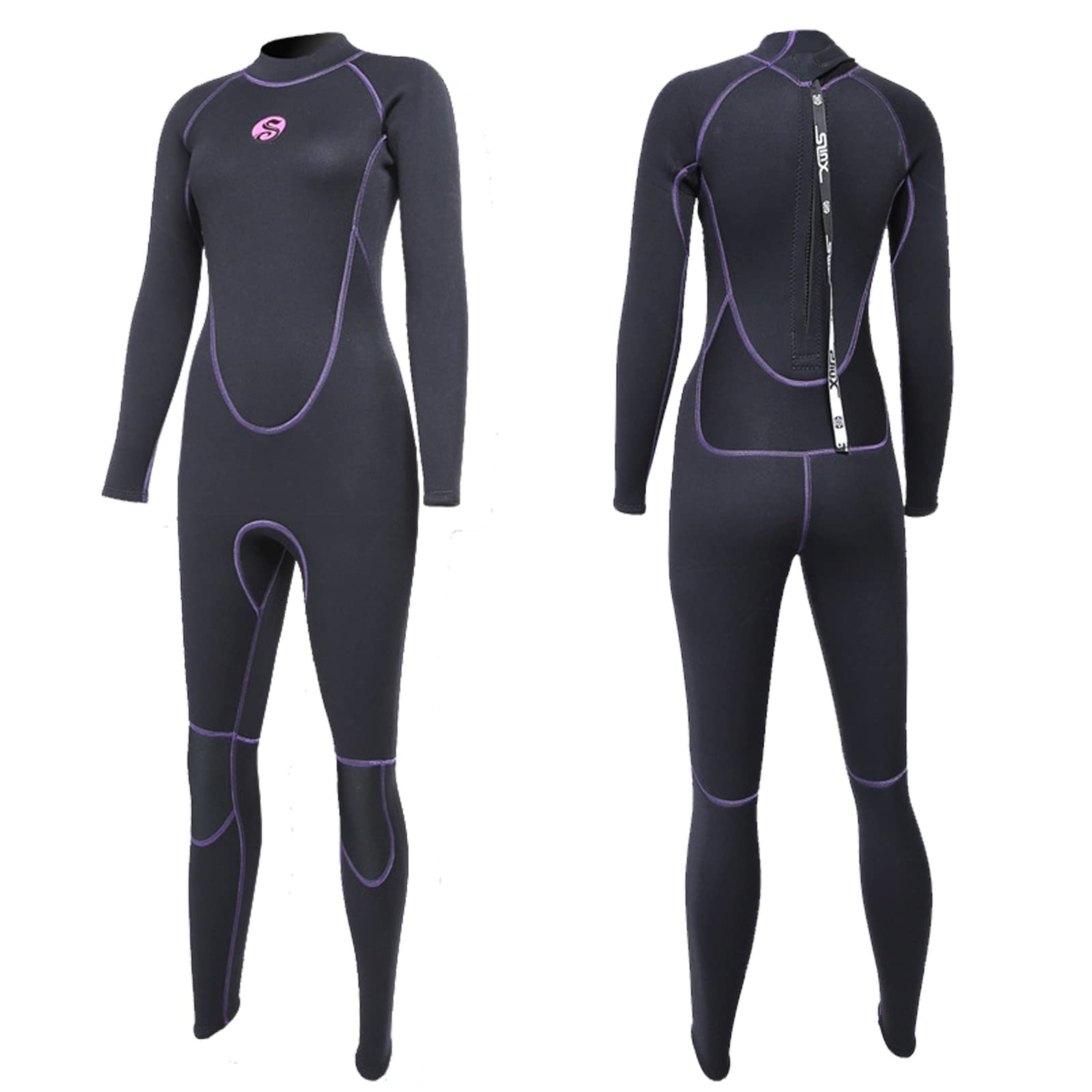 TOYOMO 3MM Neoprene Women's Wetsuit - Full Body Long Sleeve Back Zip Diving Suit for Scuba, Snorkeling, Surfing & Swimming | Perfect for Cold Water Sports & Beach Activities