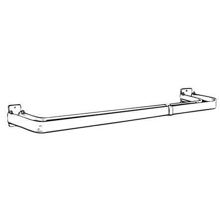 Graber Double Lockseam Curtain Rods - Sturdy Metal Drapery Rod for Living Room & Bedroom - Black Finish, Adjustable Length, Easy Installation for Windows & Doors