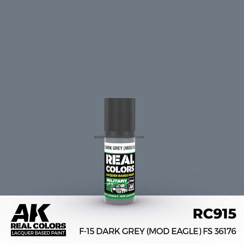 AK Interactive Real Colors F-15 Dark Grey (MOD EAGLE) FS 36176 - Premium Model Paint for Aircraft & Military Scale Models - Perfect for Airbrushing & Detailing F-15 Eagle Models