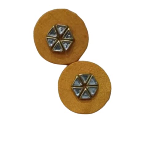 Handmade Fabric Earrings for Women - Pack of 2 Pairs (Yellow) | Boho Chic Accessories for Parties, Weddings & Everyday Wear | Arihant Arts and Crafts