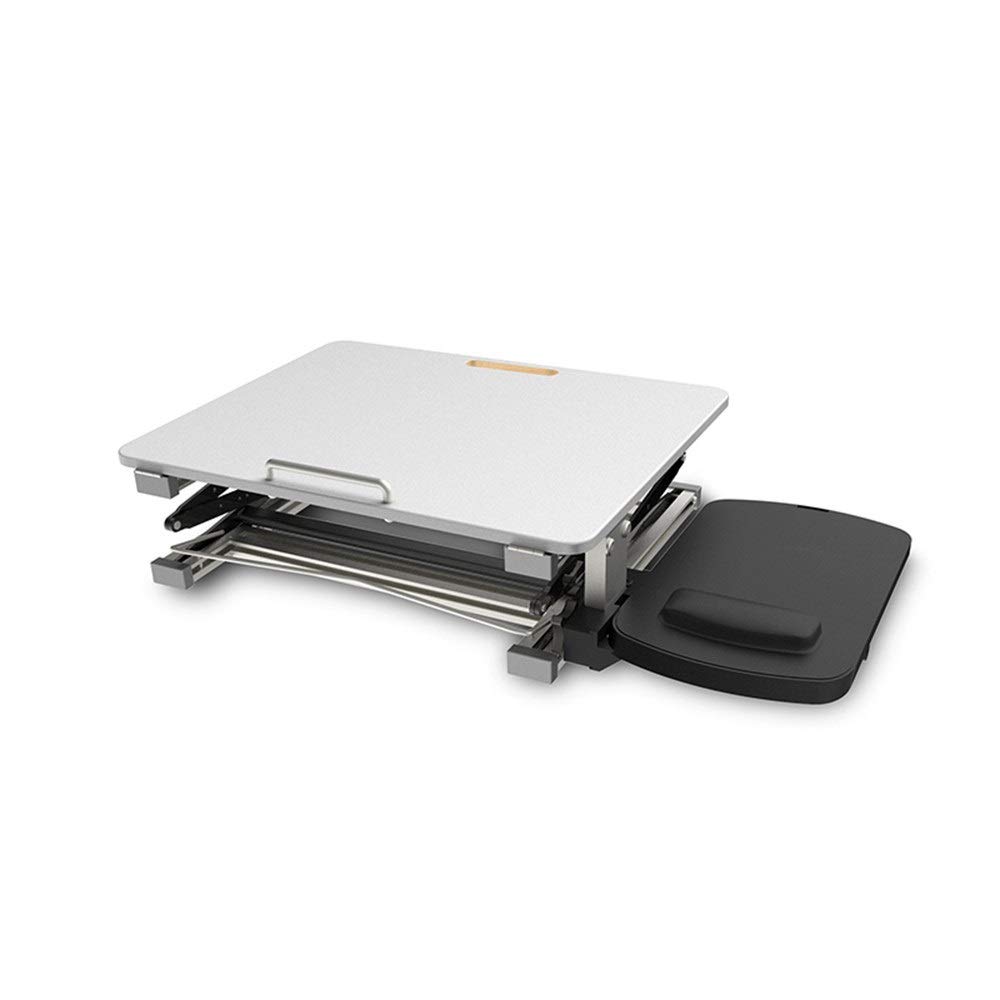 HUOQILIN Adjustable Laptop Stand for Desk - Ergonomic Foldable & Portable Computer Riser with Height Adjustment - Perfect for Home Office, Gaming & Workstation (White)