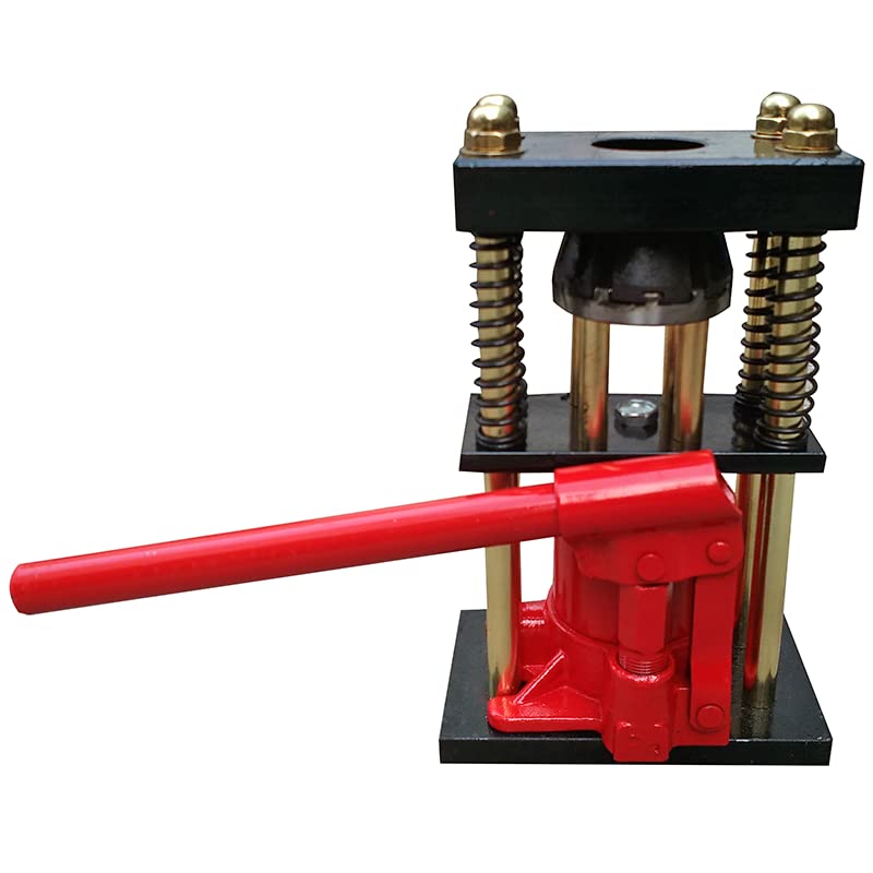 Manual Benchtop Hydraulic Bottle Jack Hose Crimper - High Pressure Hydraulic Hose Pressing Tool for Sprayer, Industrial & Automotive Applications