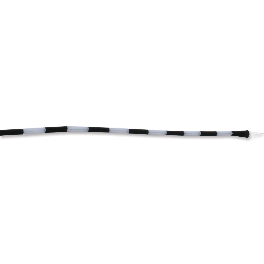 Black and White 24 Feet Tube Kite Tail - Durable Kite Accessory for Outdoor Fun, Beach Flying, and Park Activities