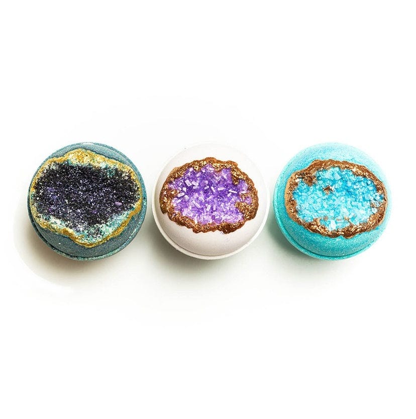 Calming Geode Bath Bomb Set for Stress Relief & Relaxation - Perfect for Spa Nights, Self-Care, and Gift Giving