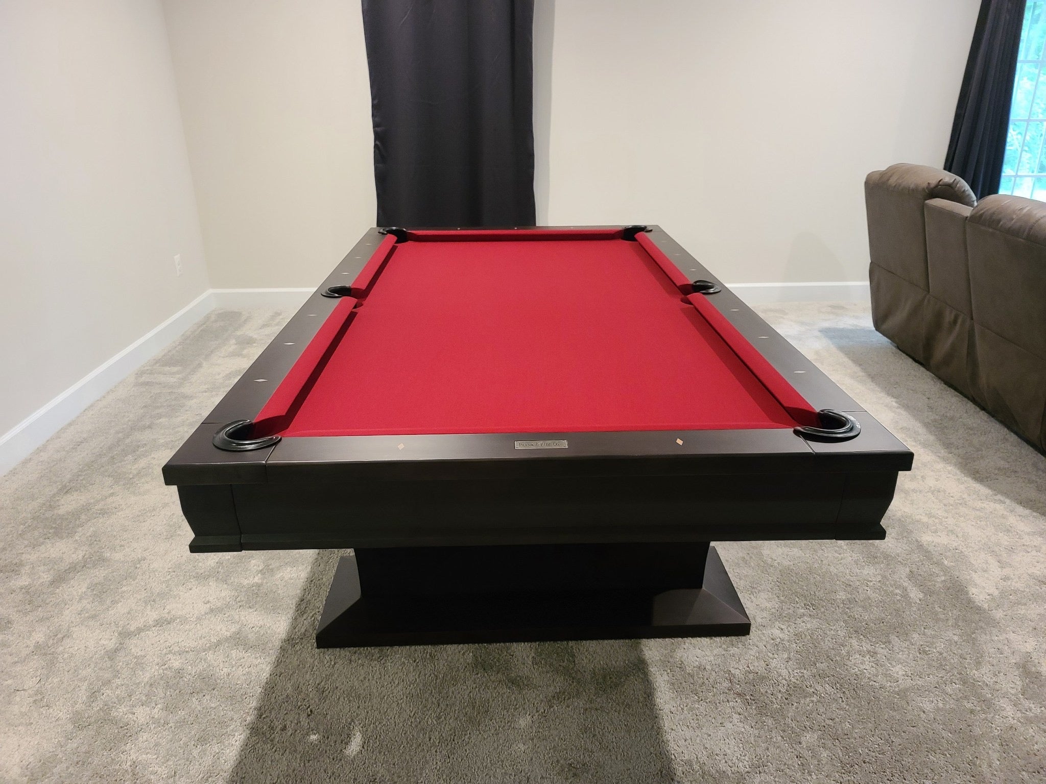 Premium Paxton Pool Table with Plank and Hide Design - Professional Billiards Game Table for Home, Bar, or Game Room Entertainment