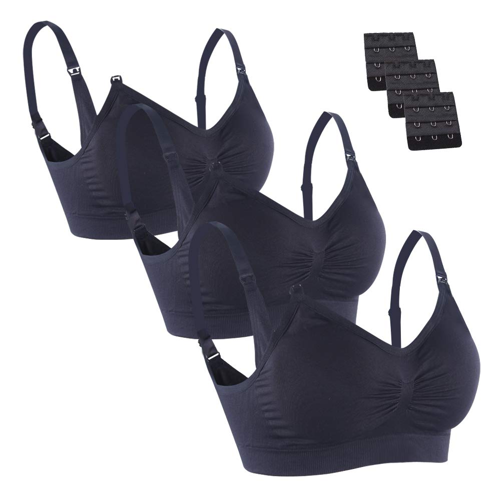 FeelinGirl Nursing Maternity Bra - Wireless Sleep Nursing Bra for Breastfeeding Moms - Comfortable Support for Pregnancy, Postpartum & Nighttime Nursing