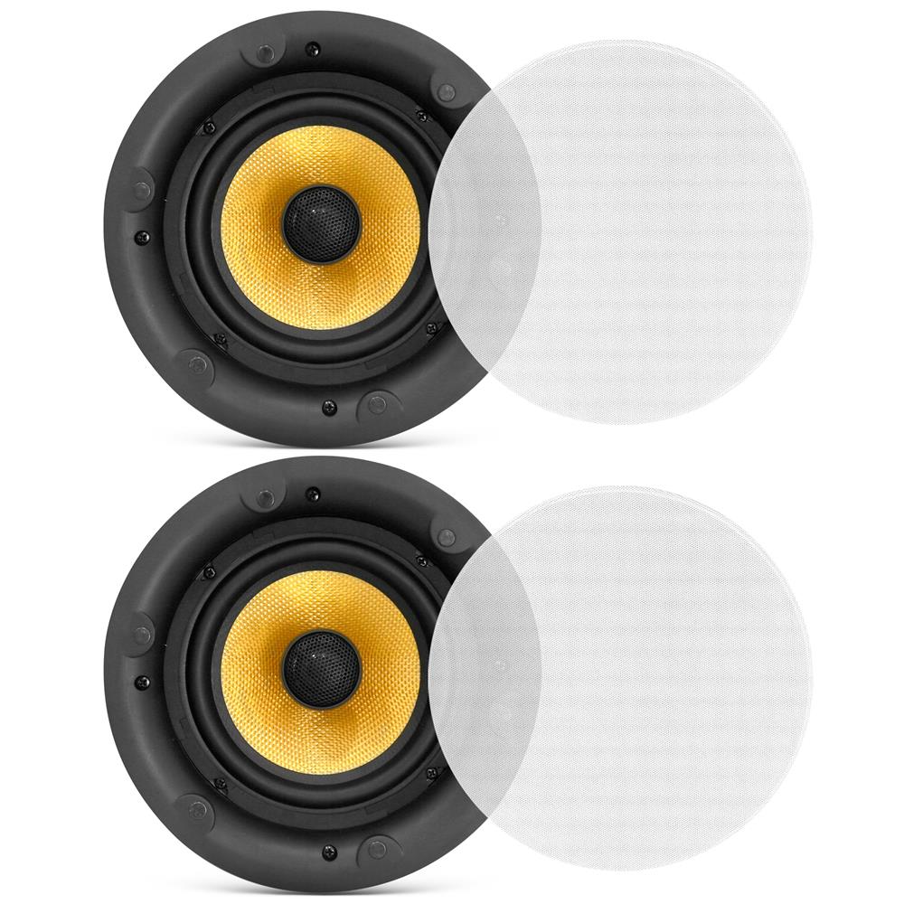 6.5 Inch In-Wall/In-Ceiling Hi-Fi Speakers - Premium Sound for Home Theater, Background Music & Multi-Room Audio Systems