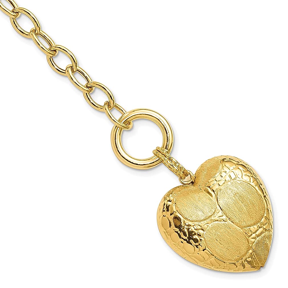 925 Sterling Silver Gold Plated Heart Toggle Bracelet for Women - Elegant Love Jewelry Gift for Her | Perfect for Anniversaries, Valentine's Day & Special Occasions