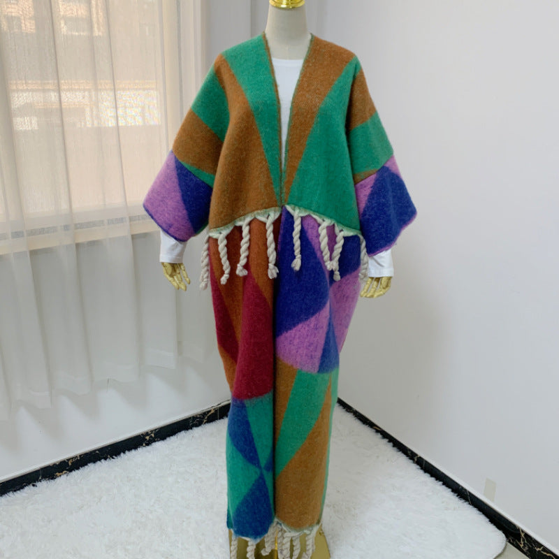 Stylish Multicolor Double-Sided Printed Scarf Shawl - Lightweight Fashion Accessory for Women, Perfect for Fall & Winter Outfits, Office Wear and Special Occasions