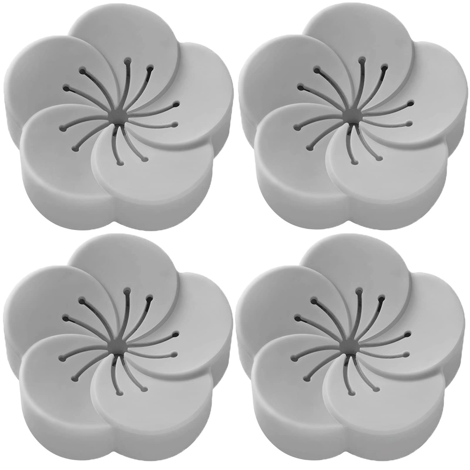 BEBOKI Clear Air Freshener & Odor Eliminator - 4 Pack Cologne Scent | Pasteable Flower Design for Home, Bathroom, Car, Boat, RV & Pet Areas | Long-Lasting Fragrance for Fresh & Clean Spaces