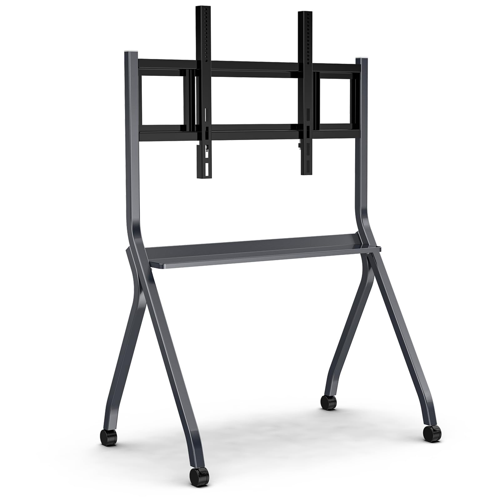 Adjustable Smart Board Stand with 4 Lockable Wheels for 55-65 Inch Electronic Whiteboards - Mobile Digital Whiteboard Stand for Home, Classroom & Office - Perfect for Presentations, Remote Learning & Collaborative Workspaces