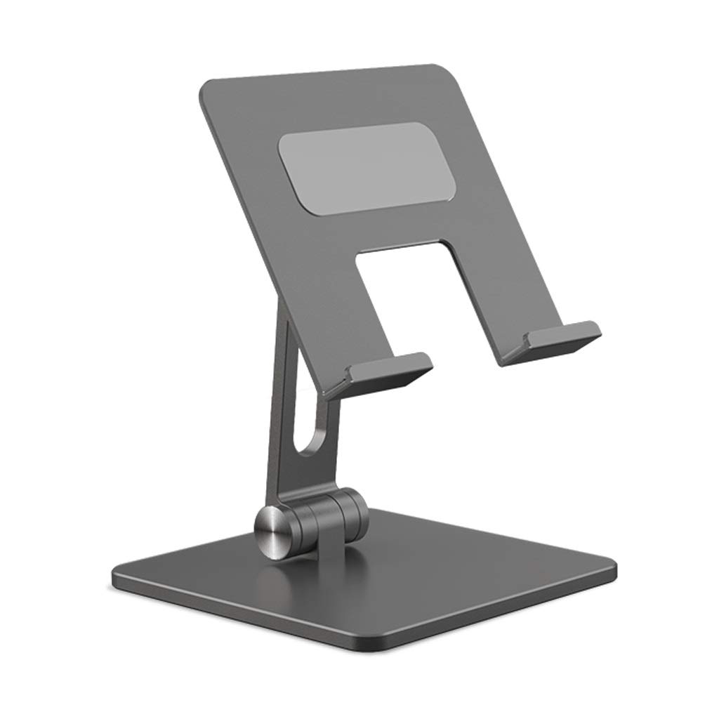 TWDYC Aluminum Alloy Phone Stand - Adjustable Portable Cell Phone & Tablet Holder for Desk, Office, Home - Universal Smartphone Stand for iPhone, Samsung, iPad (Gray) - Perfect for Video Calls, Watching Movies & Hands-Free Viewing