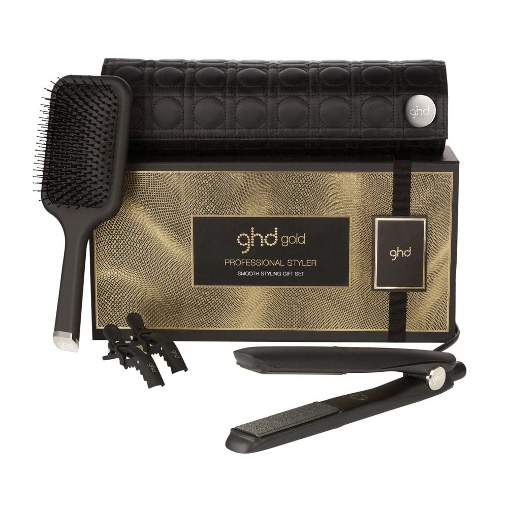 ghd Gold Styler Hair Straightener & Styler Gift Set - Professional Flat Iron for Smooth, Shiny Hair at Home & Salon Use