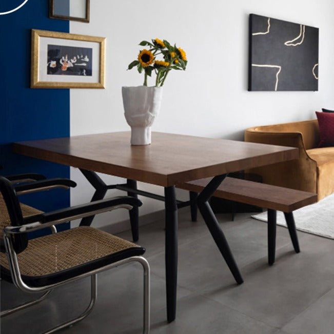 Scandinavian Live Edge Dining Table - Handcrafted Nordic Wood Table for Kitchen & Dining Room | Perfect for Farmhouse, Rustic & Modern Home Decor