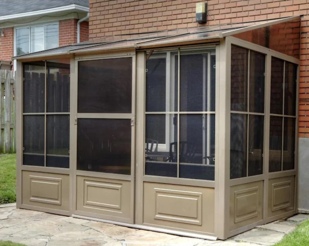 Gazebo Penguin Florence Add-A-Room 10x12 FT Sand Canopy - W1209 32 | Perfect for Patio, Deck, Backyard & Outdoor Entertaining
