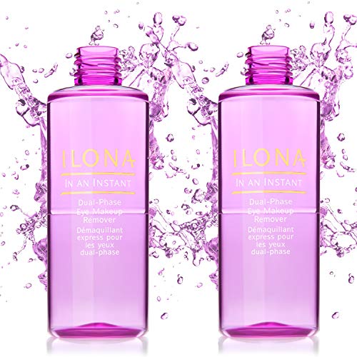 ILONA Dual-Phase Eye Makeup Remover - Professional Waterproof Mascara & Theatrical Makeup Remover - Gentle, Non-Oily, Fragrance-Free (2-Pack) - Perfect for Sensitive Eyes & Professional Makeup Artists