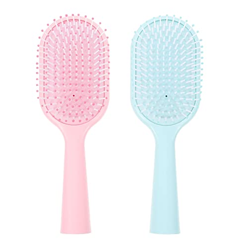 FRCOLOR 2-Pack Detangling Hair Brush for Wet & Curly Hair - Gentle Kids Hair Brush for Toddlers & Children - Perfect for Shower, Salon & Daily Hair Care