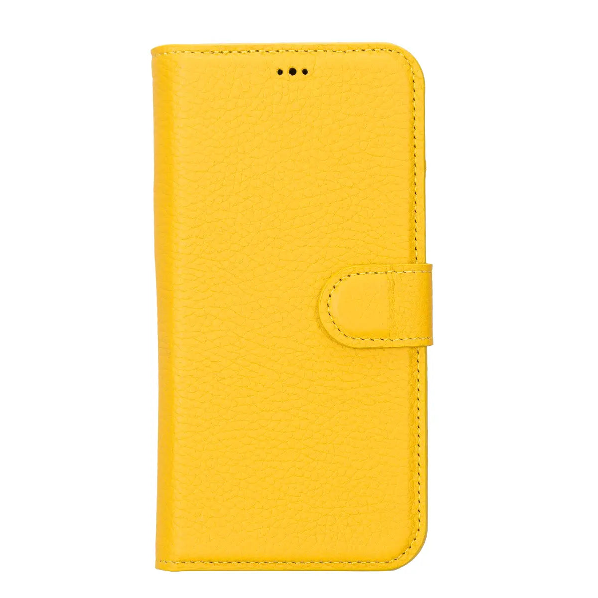 Premium Yellow Leather Wallet Case for iPhone 14 Plus - Slim Protective Cover with Card Slots | Perfect for Everyday Use, Travel & Business