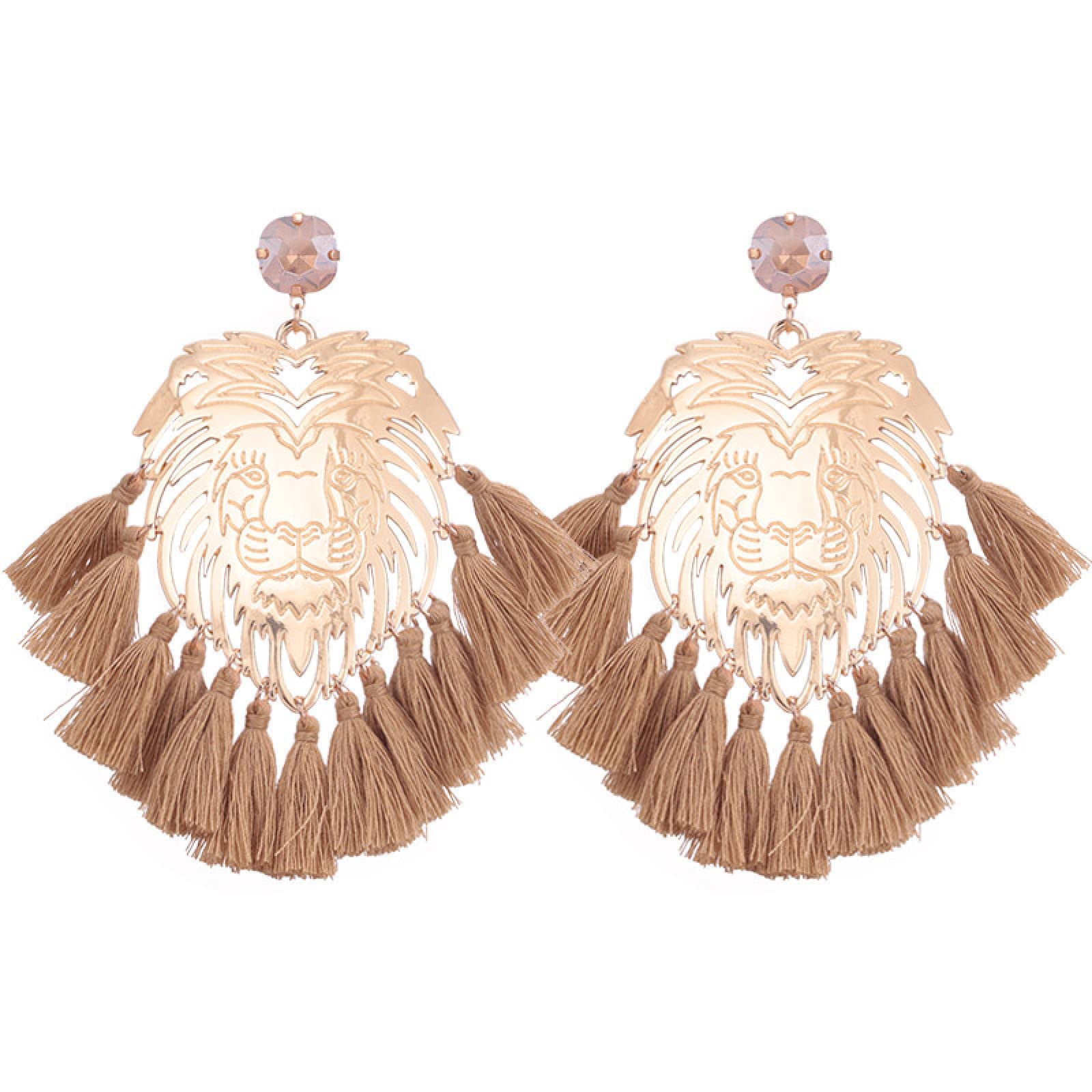 Hypoallergenic Crystal Stud Earrings for Women - Handmade Beaded Jewelry with Tassel Design | Perfect for Weddings, Parties & Everyday Wear